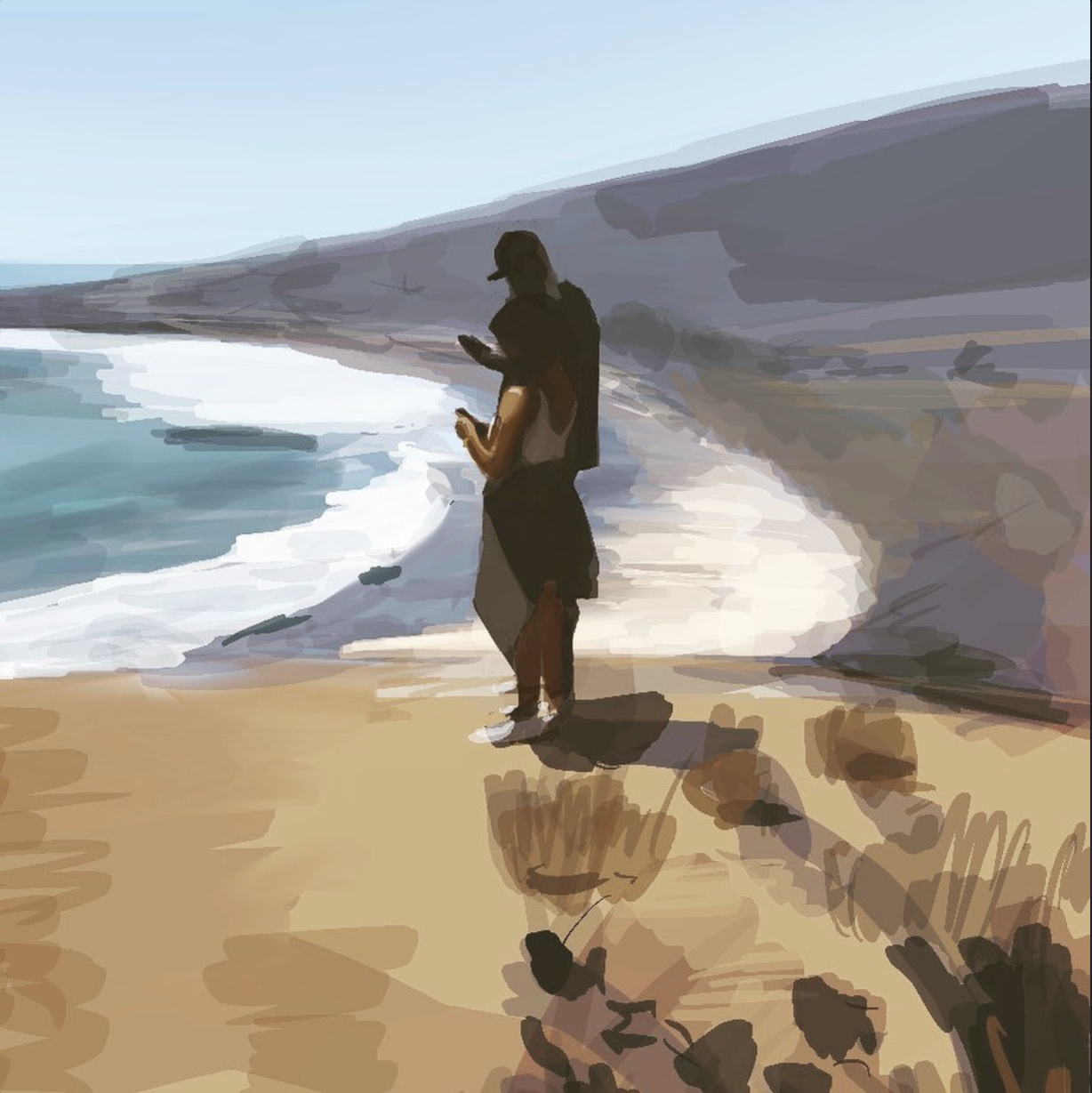 EL Matador Beach, 2024, Digital Painting